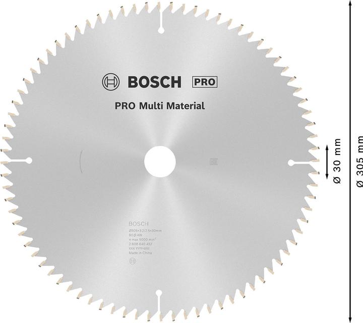Produktbild Bosch Professional Zubehör PRO Multi Material Kreissägeblatt, 305 x 3,2 x 30 mm