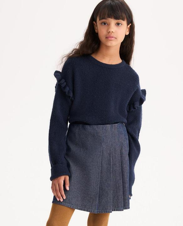 Immagine prodotto La Redoute Collections Maglia a maglia fine con collo rotondo e balze (140)