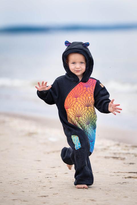 Produktbild Lennylamb Bear Romper - Rainbow Lotus (104)