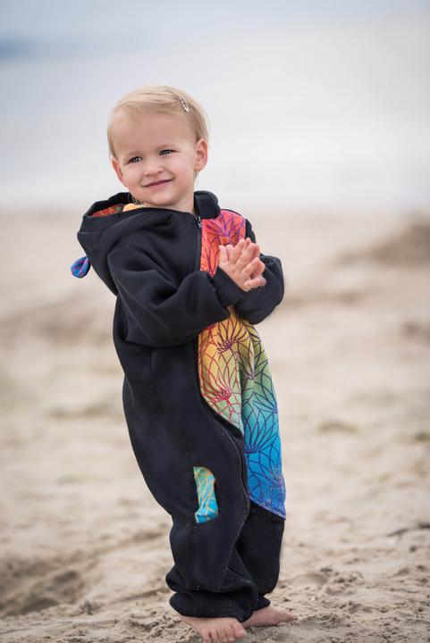 Produktbild Lennylamb Bear Romper - Rainbow Lotus (104)