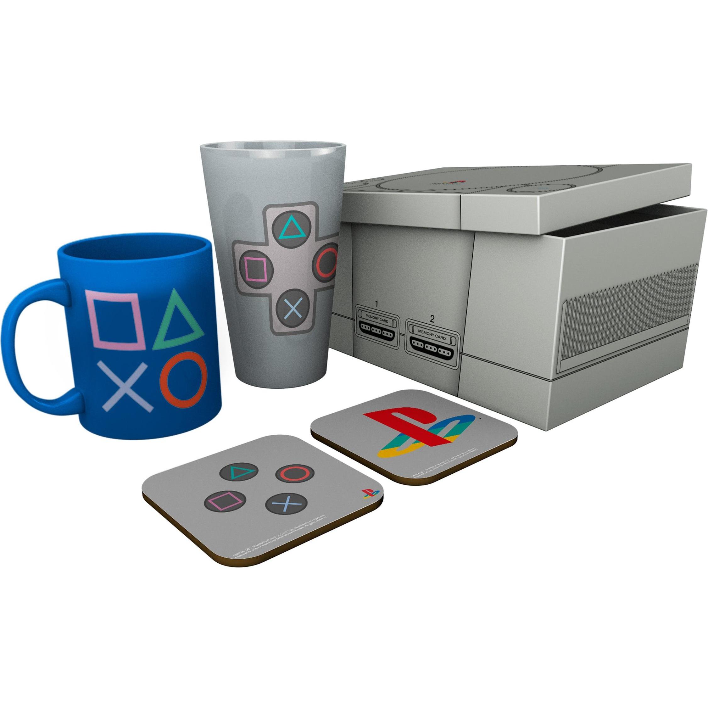 Abystyle Blu/Grigio Playstation Pack : Bicchiere / Tazza / 2 Sottobicchieri, Tazze,