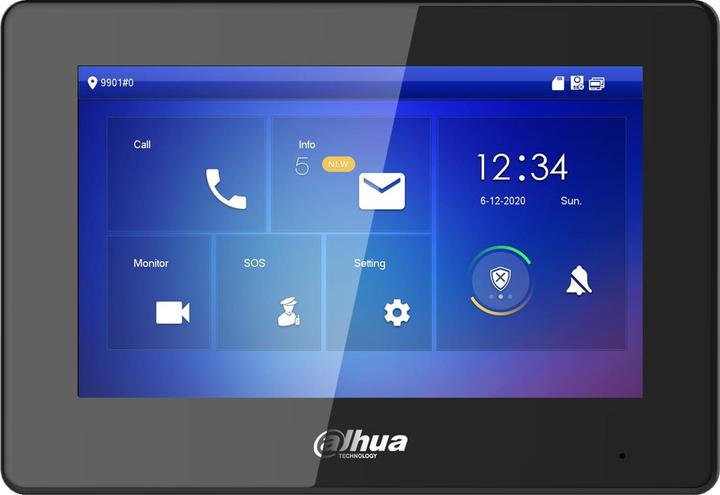 Dahua DHI-VTH5422HB-W - Monitor - Hybrid - 2-wire - Wi-Fi - Black (1024 x 600 pixels, 7")