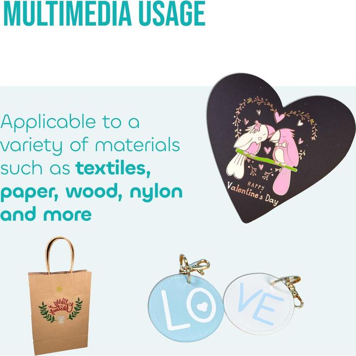 Actual product image Poli-tape Aufbügelfolie Glitter Christmas A4, mehrfarbig, 5 Stück (140 g/m², 1x)