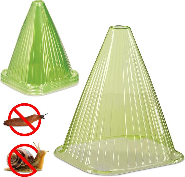 Relaxdays Pflanzenhut Schnecken im Set