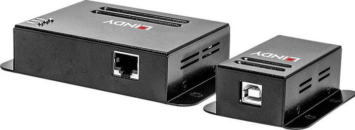 Productafbeelding Lindy USB 2.0 Cat.5 Extender 50m Power over RJ45 4 Port (USB-A, 4 ports)