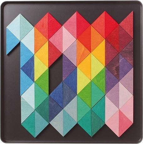Image du produit Grimm's Jeu d'aimants Triangles (64 pièces)