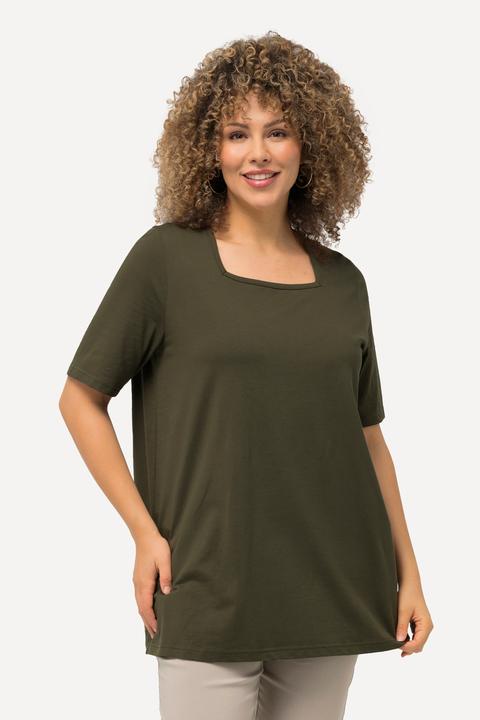 Actual product image Ulla Popken Essential Square Neck Stretch Tee (46, 48)