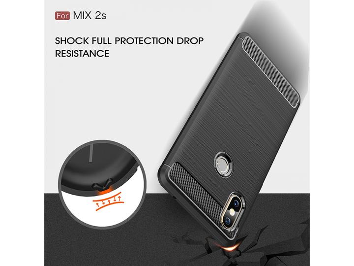 Immagine prodotto Screenguard Xiaomi Mi Mix 2S Cover Carbon Brushed Soft TPU (Mi Mix 2S)