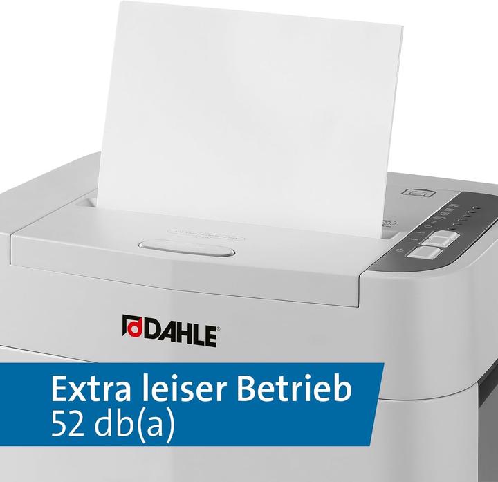 Produktbild Dahle ShredMATIC 150 Aktenvernichter mit Partikelschnitt P-4, 4 x 12 mm, bis 150 Blatt, lichtgrau (Partikelschnitt)