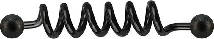 Image du produit Star Piercing Barbell noir Bobine avec deux boules mouchetées (sans laiton, Acier chirurgical 316L)