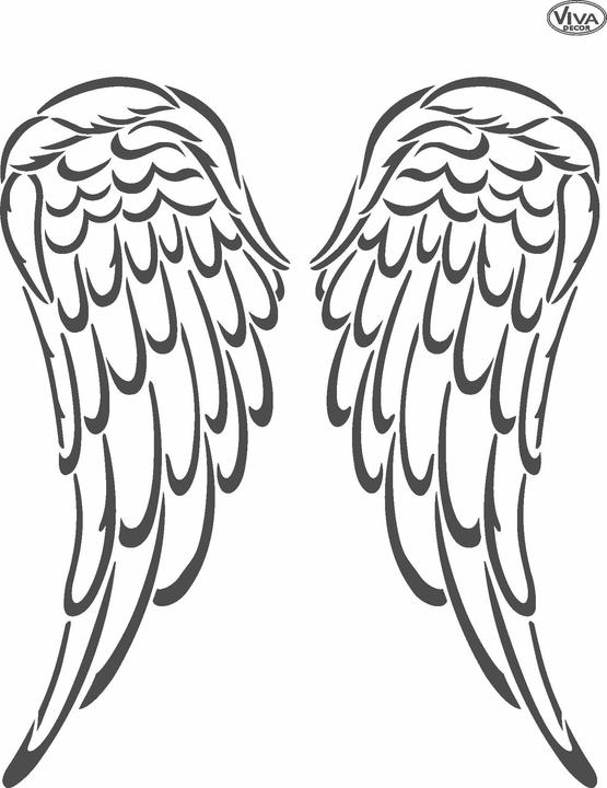 Actual product image Viva Decor Angel wings" stencil, DIN A4
