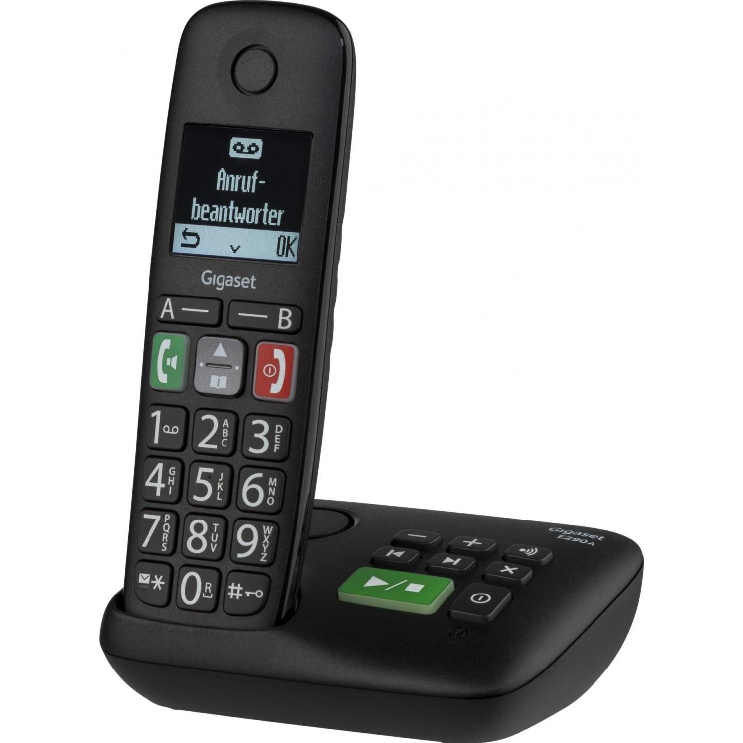Gigaset E290A (DE-Version), Telefon, Schwarz