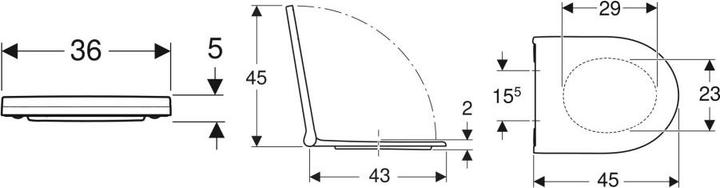 Image du produit Geberit Siège de WC Acanto, avec dispositif dabaissement automatique, système Quick Release, Wrapo
