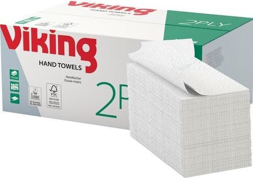Image du produit Viking Serviettes pliées standard pliage en V couleur naturelle 2 plis 1002821 (15 x)