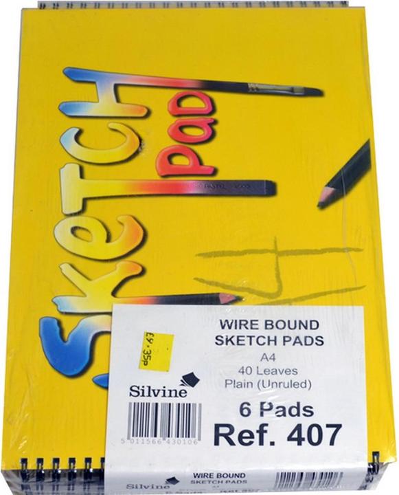 Actual product image Silvine Wire-bound 40-sheet sketchpad