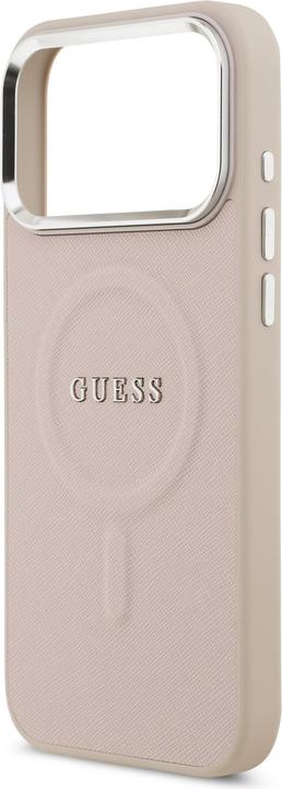 Actual product image Guess Back panel cover Apple iPhone 17 Pro Max Silicone case with MagSafe Classic Logo Pink (Apple iPhone 17 Pro Max)