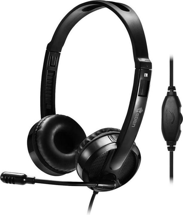Image du produit Casque micro HEDEN filaire double jack 3.5mm micro pivotant, arceau réglable noi (Filaire)