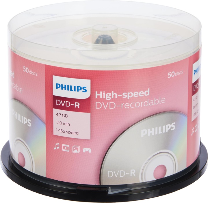 Immagine prodotto Philips 1x50 DVD-R 4.7GB 16x SP (50 x)