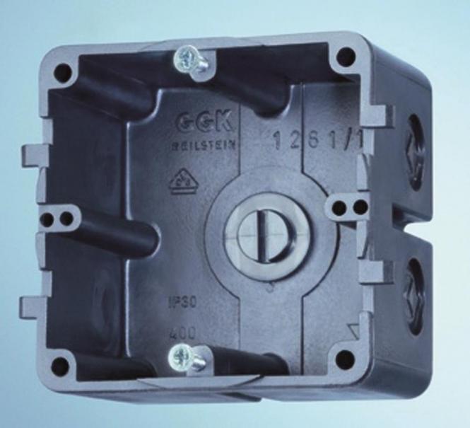 Actual product image GGK Device installation box GDX/P2 2gang 3678 blue for BR, BRS, BRA trunking