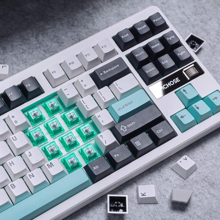 Actual product image Mchose G87 Cyan Blue Cabbage Tofu (US, Cable, Wireless)