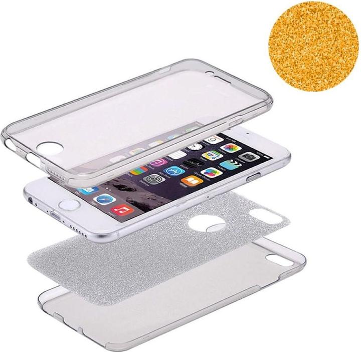 Produktbild König Design Full TPU Case für Apple iPhone SE 2022 Schutz Hülle Handy Glitzer Cover 360 Grad (Apple iPhone SE (3rd Gen))