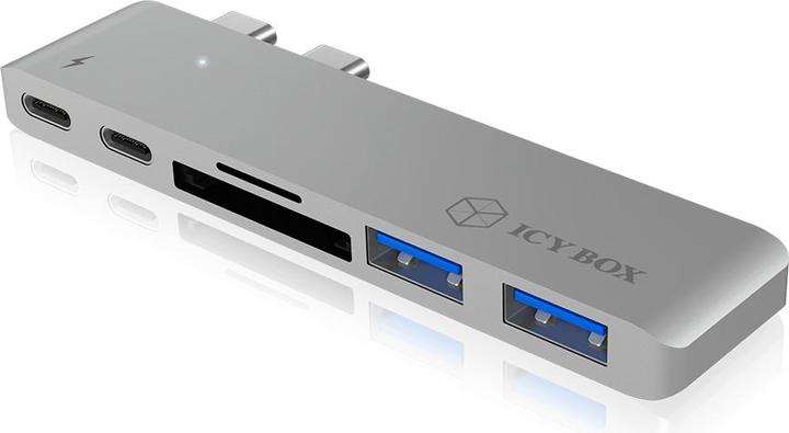 Produktbild Icy Box IB-DK4036-2C Nodebook-Dockingst. (Thunderbolt, USB-A, USB-C, 6 Ports)