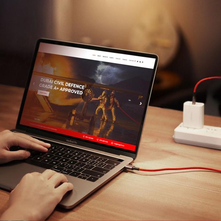 Actual product image Ugreen USB-C to USB-C cable 2.0 1m (red) (1 m, USB 2.0, 60 W)