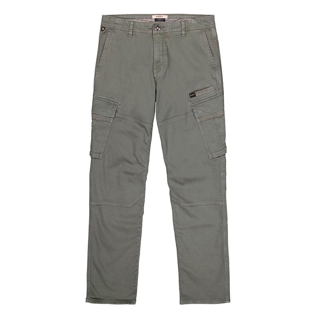 Garcia, Mannen, Broek, Broek Met Steek En Zijzakken Z1127 2050 Sage Green Mannen Maat - W34, Groen, (34)