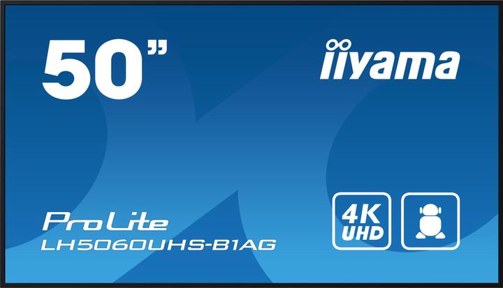 iiyama 50IN IPS PANEL 4K UHD 3840X2160 8MS 24/7 500CD/M2 1200:1 3XHDM (3840 x 2160 Pixels, 49.50")