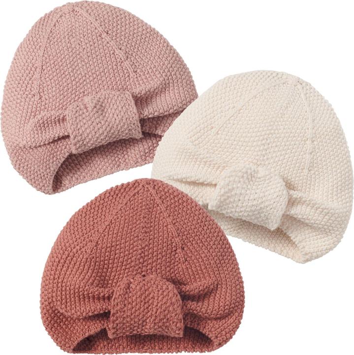 Produktbild nordic coast company 2er Set Baby Turban Natur & Kupfer