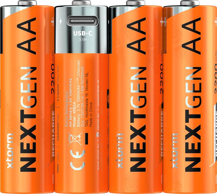 Xtorm 2200mAh NextGen AA Akkus 4-Pack (4 pcs, AA, 2200 mAh)