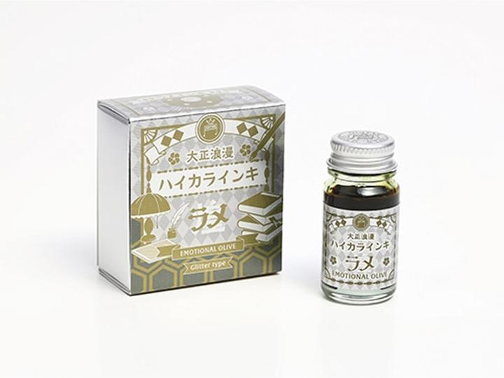 Guitar Tusche 12ml Glitter type Emotional Olive mit Metallic-Effekt (Silver)