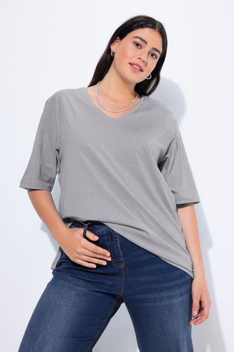 Produktbild Ulla Popken T-Shirt, V-Ausschnitt, Relaxed, Halbarm (42, 44)