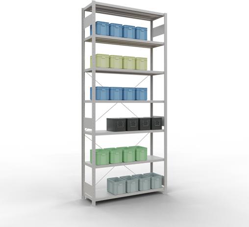 Actual product image Schulte Lagertechnik MULTIplus250 basic racking system with length ledgers