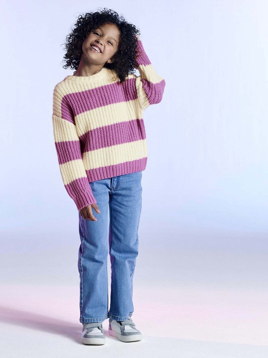 Immagine prodotto Vertbaudet Mädchen Pullover mit breiten Streifen (116)