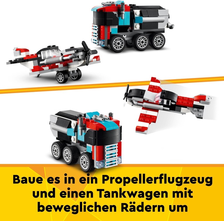 Produktbild LEGO Tieflader mit Hubschrauber (31146, LEGO Creator 3-in-1)