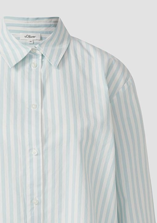 Immagine prodotto s.Oliver Bluse Gestreifte Baumwoll-Bluse mit Smok-Detail (32, 36)