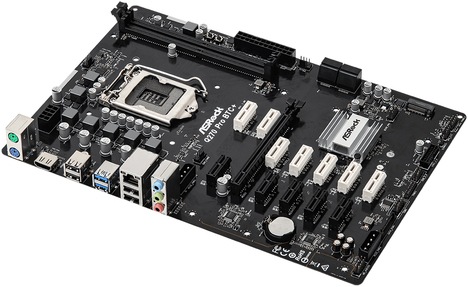 Actual product image AsRock Q270 Pro Btc+ Mining Motherboard (LGA 1151, Intel Q270, ATX)