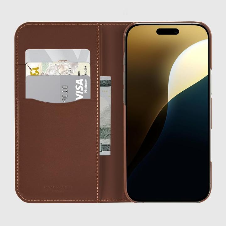 Actual product image Coach Leather Folio (Apple iPhone 16 Pro Max)