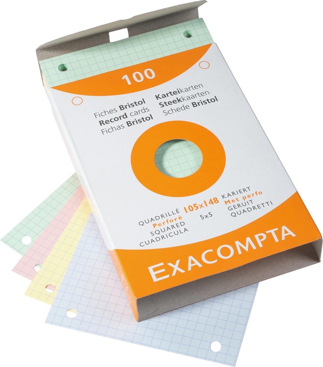Actual product image Exacompta Index cards (A6, 205 g/m², 100 x)