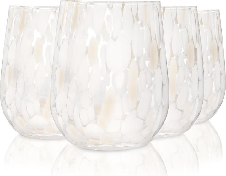 Transparent mit weissen & beigen Akzenten