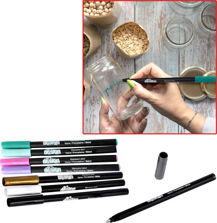 Image du produit ArtdeSign Marqueurs pour verre/céramique/métal, 8 pièces (8x)