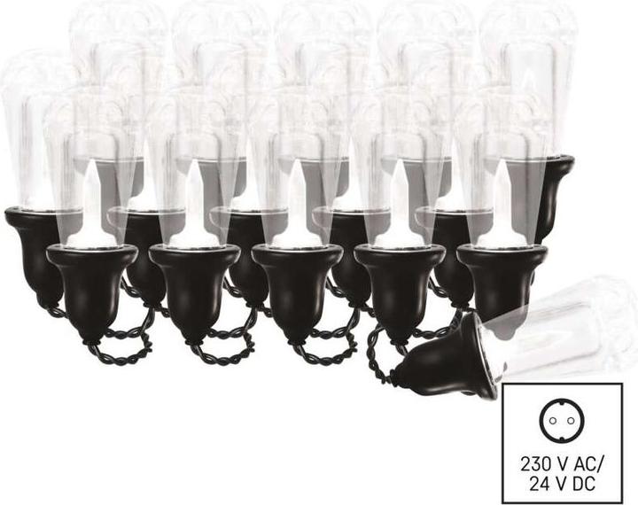 Image du produit Emos Chaîne de fête 16x 1 LED transparente 3,6 m blanc froid IP44 DCPW04 (7.60 m)