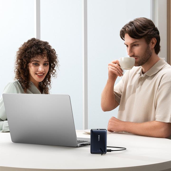 Actual product image Baseus Nomos Qi2 magnetic powerbank, USB-C 10000mAh 45W (10000 mAh, 45 W, 36 Wh)