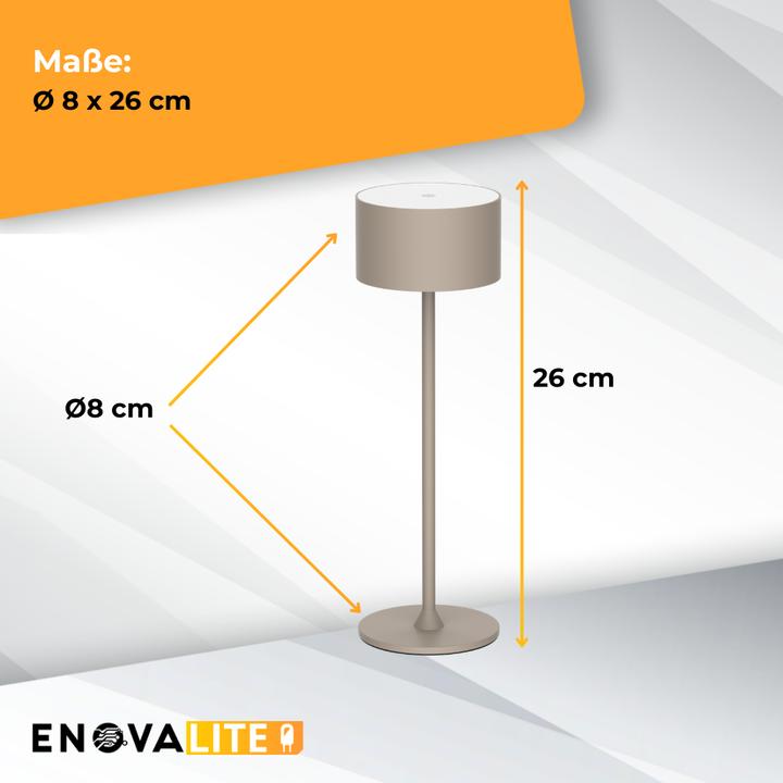 Produktbild Enovalite LED-Akku-Tischleuchte, ELED700401, EEK: D dimmbar, CCT, sand (150 lm)