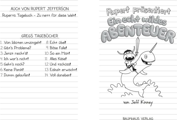 Produktbild Rupert präsentiert: Ein echtwildes Abenteuer (Deutsch, Jeff Kinney, 2020)