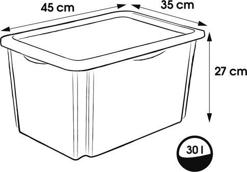 Actual product image keeeper karolina set with lid winnie (45 x 35 x 27 cm, 30 l)
