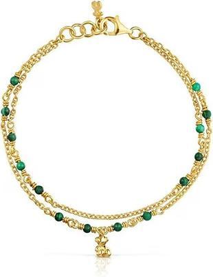 Immagine prodotto Tous Bracciale Bold Bear con doppia malachite placcato oro 1003972400
