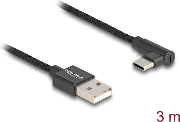 Produktbild Delock USB 2.0 Kabel Typ-A Stecker zu USB Type-C Stecker gew (3 m, USB 2.0)