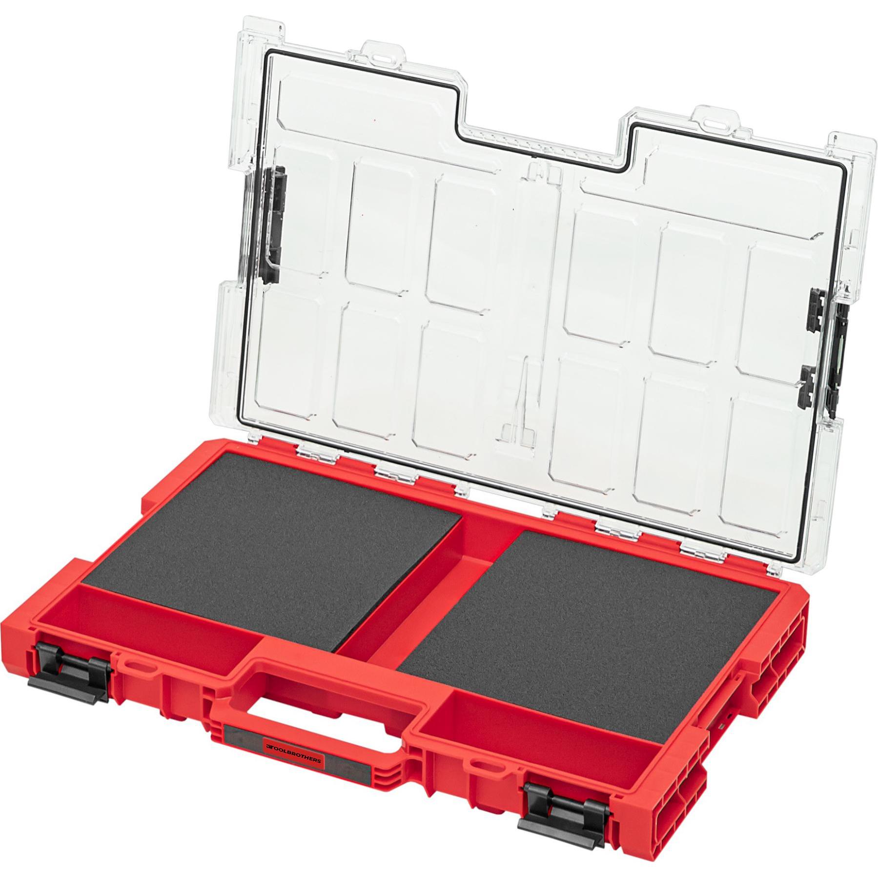 Tool Brothers, Sortimentskasten, Toolbrothers RHINO ONE Organizer L 2.0 MFI RED ULTRA HD stapelbar 531 x 379 x 77 mm 6 l...